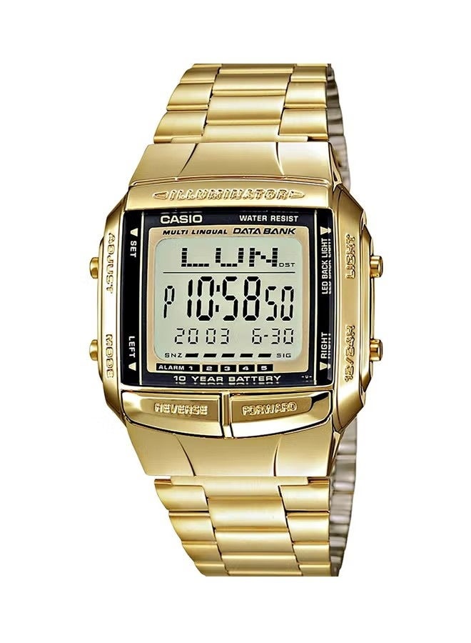 CASIO Men's Data Bank Stainless Steel Digital WatchDB-360G-9ADF Gold - Image 1